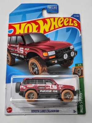 Hot wheels 2022 HW Mud Studs Toyota Landcruiser 80 red HCY57 (Kroger exclusive case M)