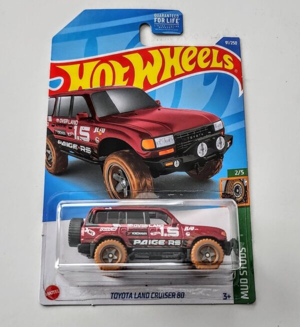 Hot wheels 2022 HW Mud Studs Toyota Landcruiser 80 red HCY57 (Kroger exclusive case M)