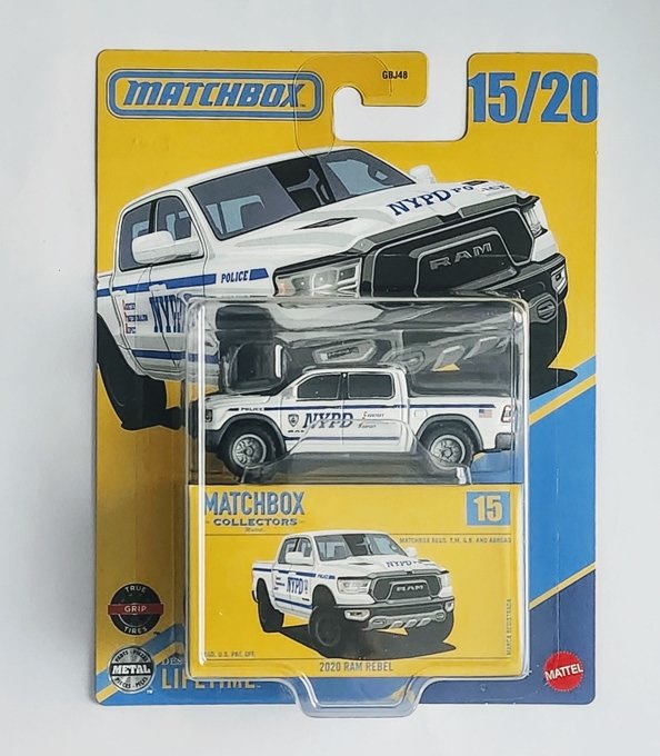 Matchbox 2025 Collector Series #15 2020 Ram Rebel NYPD Police truck