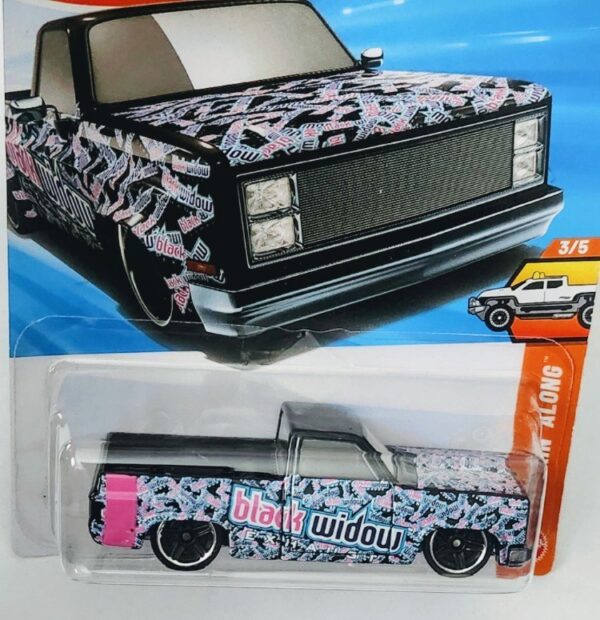 Hot wheels 2026 Truckin Along 1983 Chevy Silverado black  (black widow) JJJ13