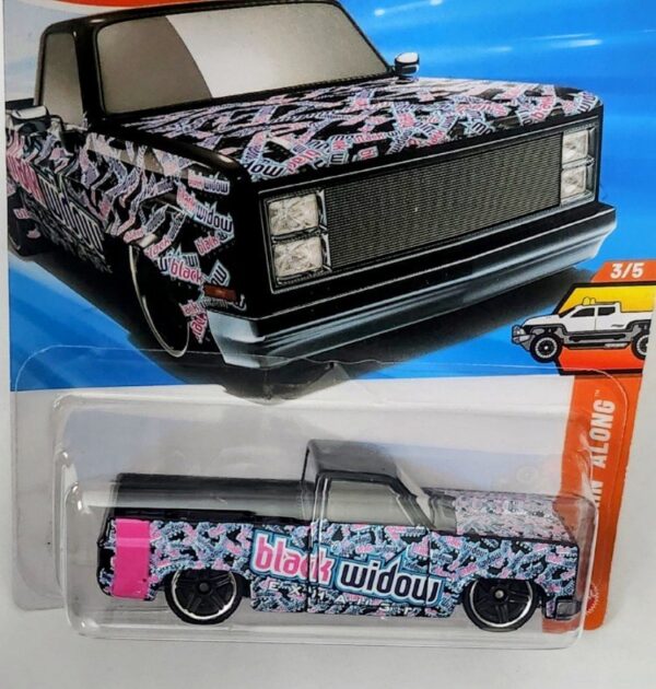 Hot wheels 2026 Truckin Along 1983 Chevy Silverado black  (black widow) JJJ13