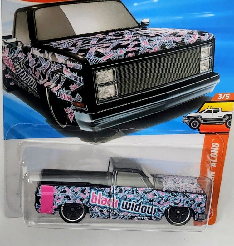 Hot wheels 2026 Truckin Along 1983 Chevy Silverado black (black