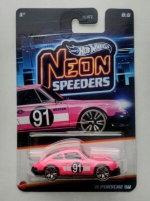 Hot wheels Silver Series Neon Speeders #8 1971 Porsche 911 pink