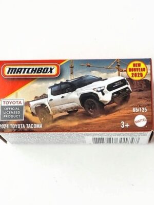 Matchbox 2025 power grabs mix A- 2024 Toyota Tacoma white JBV11