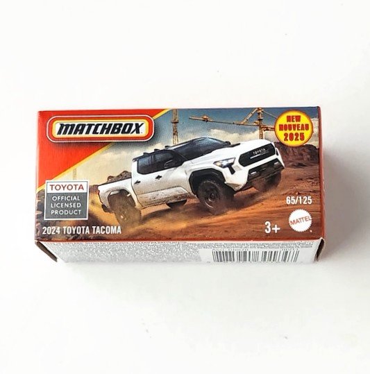Matchbox 2025 power grabs mix A- 2024 Toyota Tacoma white JBV11
