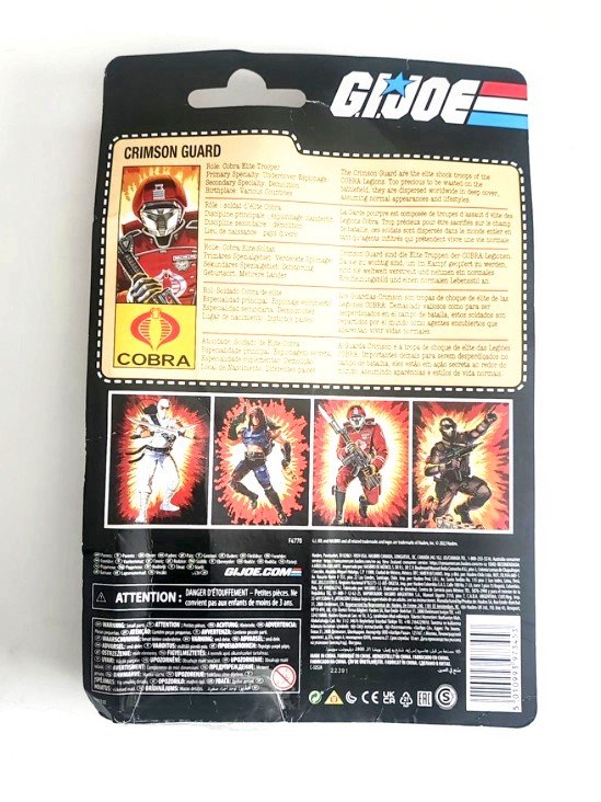 GIJoe Classified on Retro-card 6 inch - Crimson Guard F4770 (damaged card)