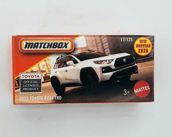 Matchbox 2025 Power grabs #17 2023 Toyota Rav 4 TRD white JGV16
