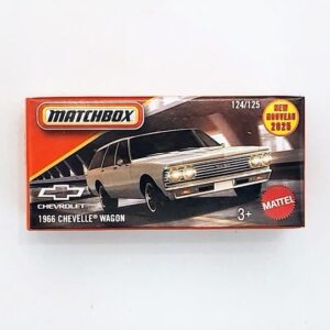 Matchbox Power Grabs #124 1966 Chevelle Wagon lemonwood yellow JBT84