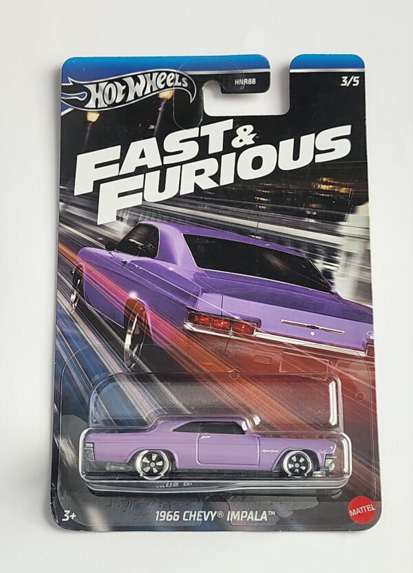 Hot wheels 2024 Fast and furious Walmart exclusive: Racing series #3 1966 Chevy Impala purple HRW53
