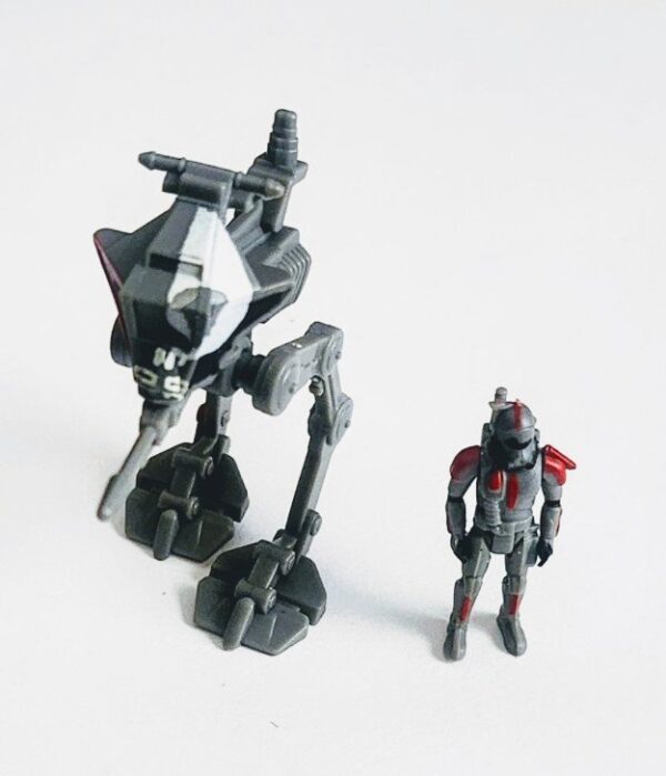 Star Wars Micro Galaxy Squadron series 10 Scout Class Blind box- Bad Batch Animated series season 1 Cross Hair with AT-RT