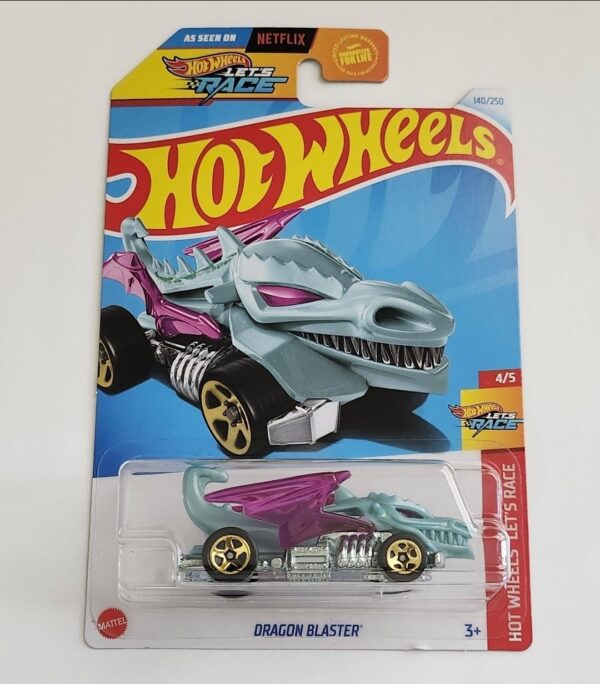 Hot wheels 2025 Hot Wheels Let's Race #4 Dragon Blaster blue HCT10