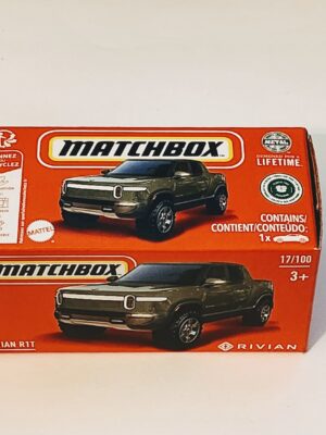 Matchbox 2024 Power Grabs #17 Rivian R1T pickup truck forest green HLD73