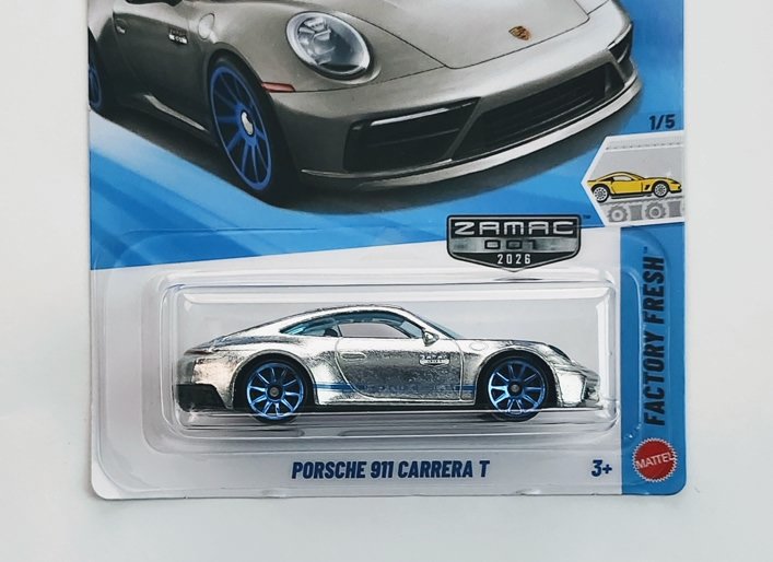 ポルシェ　ユニバーサルチャージ Hot Wheels 2026 Zamac Factory Fresh Porsche 911 Carrera T JJM31