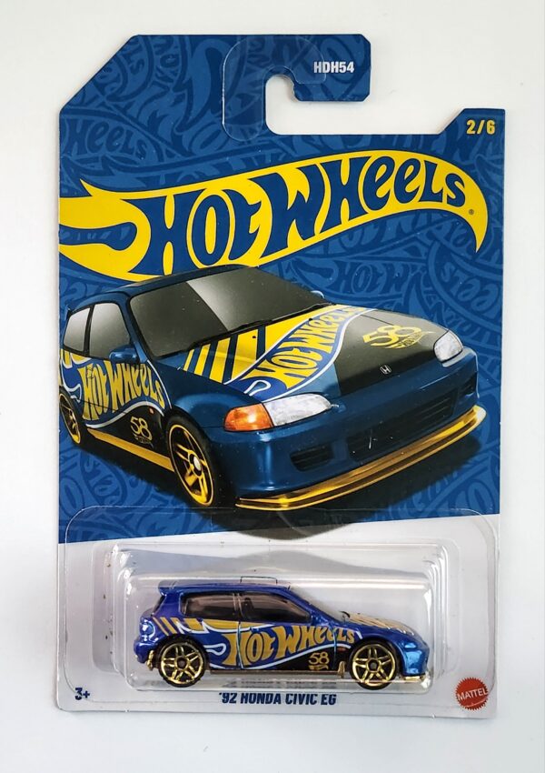 Hot wheels 2026 58th anniversary series mix 1 - # Honda Civic EG blue/gold JKX82