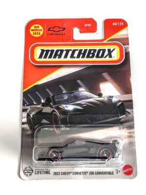 Matchbox 2025 #40 2023 Chevy Corvette Z06 Convertible black JBN76