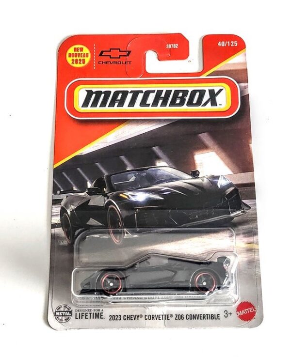 Matchbox 2025 #40 2023 Chevy Corvette Z06 Convertible black JBN76