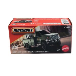 Matchbox 2026 Power Grabs #27 GMC 3500 Utility Truck green (National Parks)