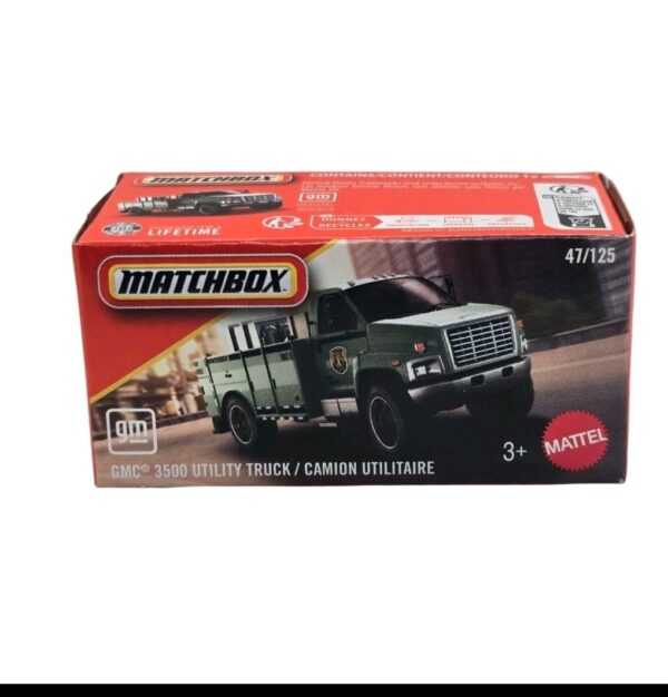 Matchbox 2026 Power Grabs #27 GMC 3500 Utility Truck green (National Parks)
