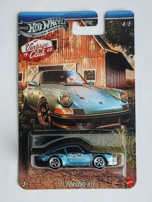 Hot wheels Silver series 2026 Vintage Racing Club: Barn Finds #4 1971 Porsche 911 blue