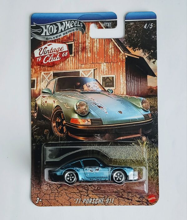Hot wheels Silver series 2026 Vintage Racing Club: Barn Finds #4 1971 Porsche 911 blue
