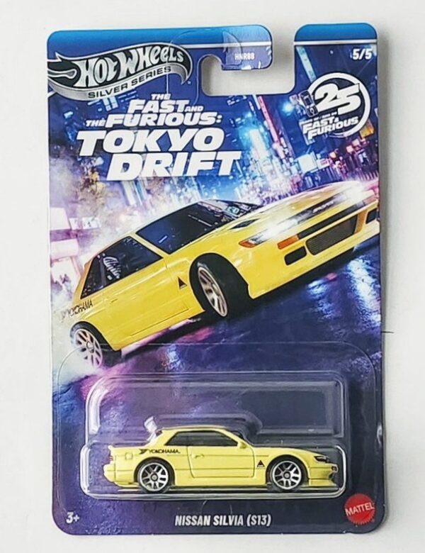 Hot wheels Silver series 2026 Walmart Fast & Furious 25th: Tokyo Drift #5 Nissan Silva S13 yellow JKX09
