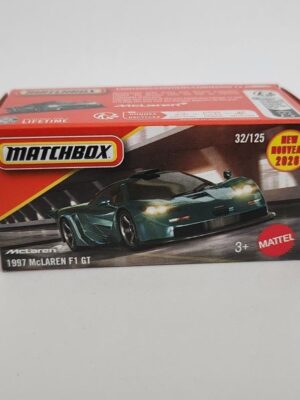 Matchbox 2026 Power Grabs case E - #32 1997 Mclaren F1 GT Silverstone green JHP84
