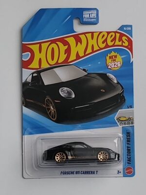 Hot wheels 2026 Case G Factory Fresh #1 Porsche 911 Carerra T black JJK80