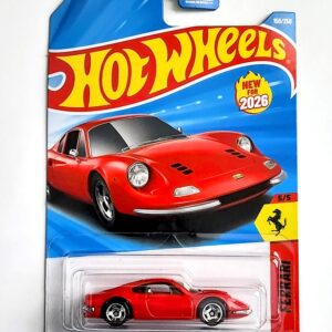 Hot wheels 2026 G case - #5 Ferrari   - Dino 206 GT red JJH56