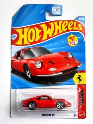 Hot wheels 2026 G case - #5 Ferrari   - Dino 206 GT red JJH56