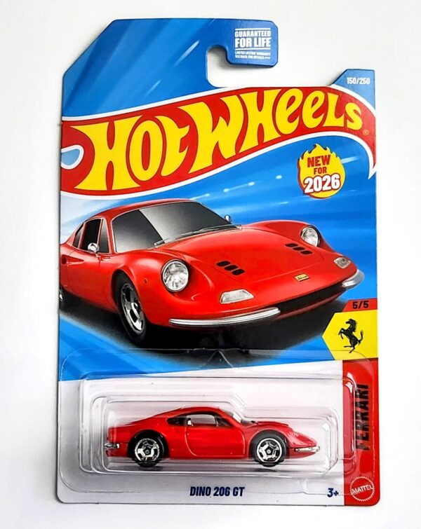 Hot wheels 2026 G case - #5 Ferrari   - Dino 206 GT red JJH56