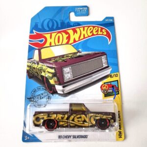 Hot wheels 2019 HW Art #6 1983 Chevy Silverado burgundy