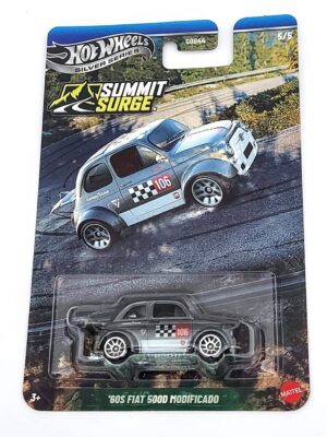 Hot wheels 2026 Silver series Summit Surge #5 60s Fiat 500D Modificado gray JKX70