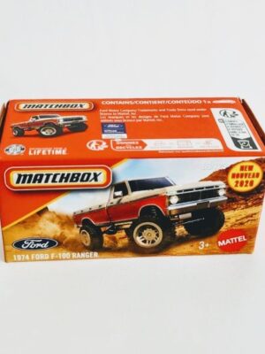 Matchbox 2026 power grabs #69 1974 Ford F-100 Ranger white and red JHP97