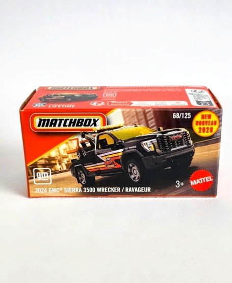 Matchbox 2026 power grabs #68 2024 GMC Sierra 3500 Wrecker black