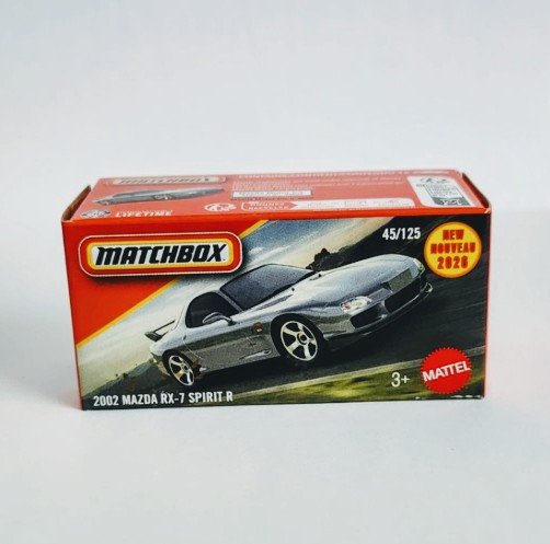 Matchbox 2026 power grabs #45 Mazda Rx-7 Spirit R gray JHP74