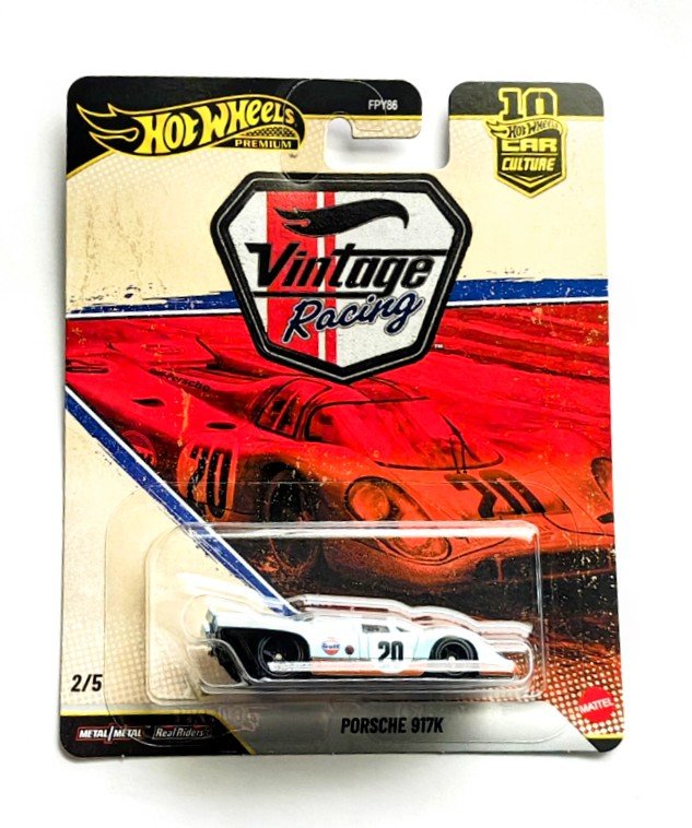 Hot wheels Car Culture Vintage Racing - 2/5 Porsche 917k gulf blue