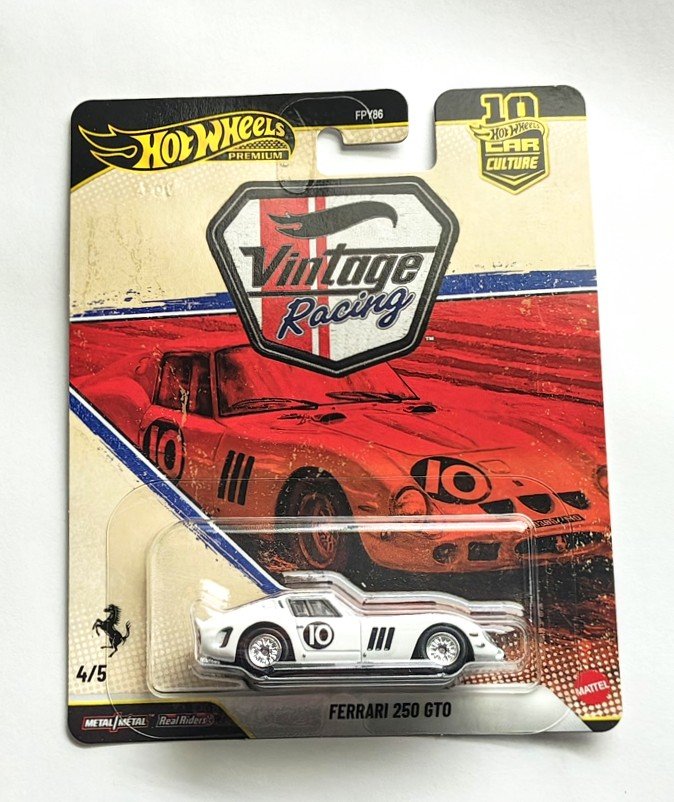 Hot Wheels 2026 Car Culture Vintage Racing 4/5 Ferrari 250 GTO white JKF25 Hot Wheels 2026 Car Culture Vintage Racing 4/5 Ferrari 250 GTO white JKF25