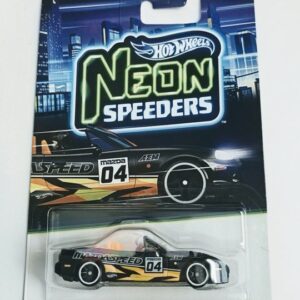 Hot Wheels 2026 Silver series Walmart exclusive Neon Speeders 8 of 8 - 2004 Mazda Mazdaspeed Miata black JKY08