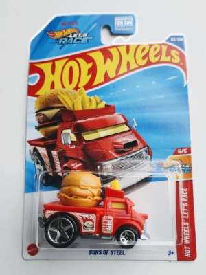 Hot wheels 2025 Hot Wheels Let's Race 5 of 5 Buns of Steel red (Case G Treasure hunt) HYY88