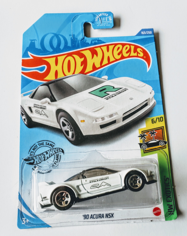 Hot Wheels 2020 HW Exotics - 6 of 10 - 1990 Acura NSX (Ryu Asada) Kroger exclusive white GHG58
