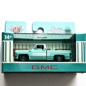 M2 Machines 2026 Detroit Muscle 32600-97 - 1976 GMC Sierra 15 SS02 turquoise/w blue rims Chase (limited to 750 PCs)