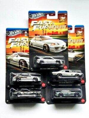 Hot Wheels Silver Series Walmart Exclusive Fast and Furious: Silver Anniversary complete set of 5 - HNR88 - 956Q