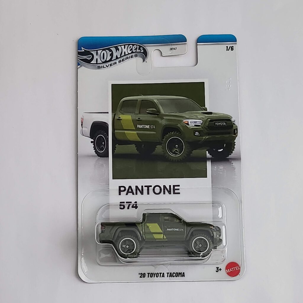 Hot wheels 2026 Silver Series Pantone mix B – 1 of 6 2020 Toyota Tacoma green JKY57