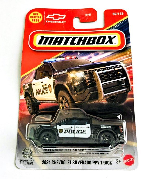 Matchbox 2026 -92 of125 - 2024 Chevrolet Silverado PPV Silverado PPV police truck JHM31
