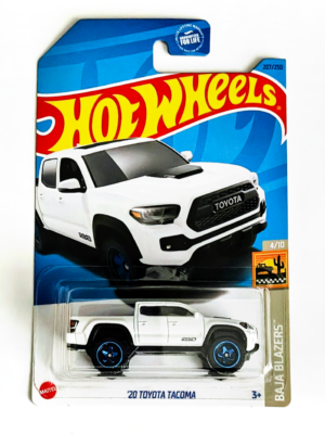 Hot Wheels 2023 Baja Blazers 4 of 10 - 2020 Toyota Tacoma white card HKG75