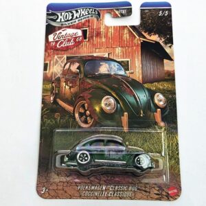 Hot Wheels 2026 Vintage racing club Barn Finds 5 of 5 - Volkswagen Classic Bug green JKY35