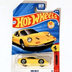 Hot Wheels 2026 Ferrari 5 of 5 Dino 206 GT yellow JJL74 Hot Wheels 2026 Ferrari 5 of 5 Dino 206 GT yellow JJL74