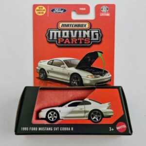 Matchbox 2026 Moving parts 36 of 50 - 1995 Ford Mustang SVT Cobra R with opening hood in white JHV30